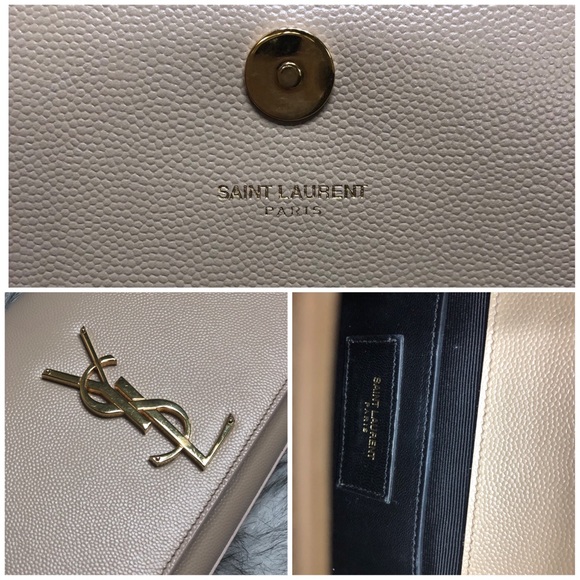 SAINT LAURENT CLUTCH WITH INTERLOCKING METAL YSL - Picture 4 of 8